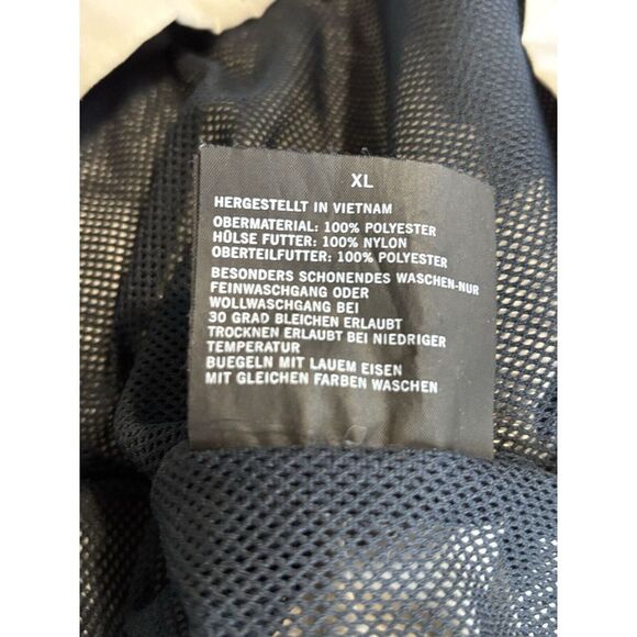 Nautica Sportswear Zip/Snap Up Jacket Beige Collared Lined Windbreaker Size XL - Picture 10 of 10